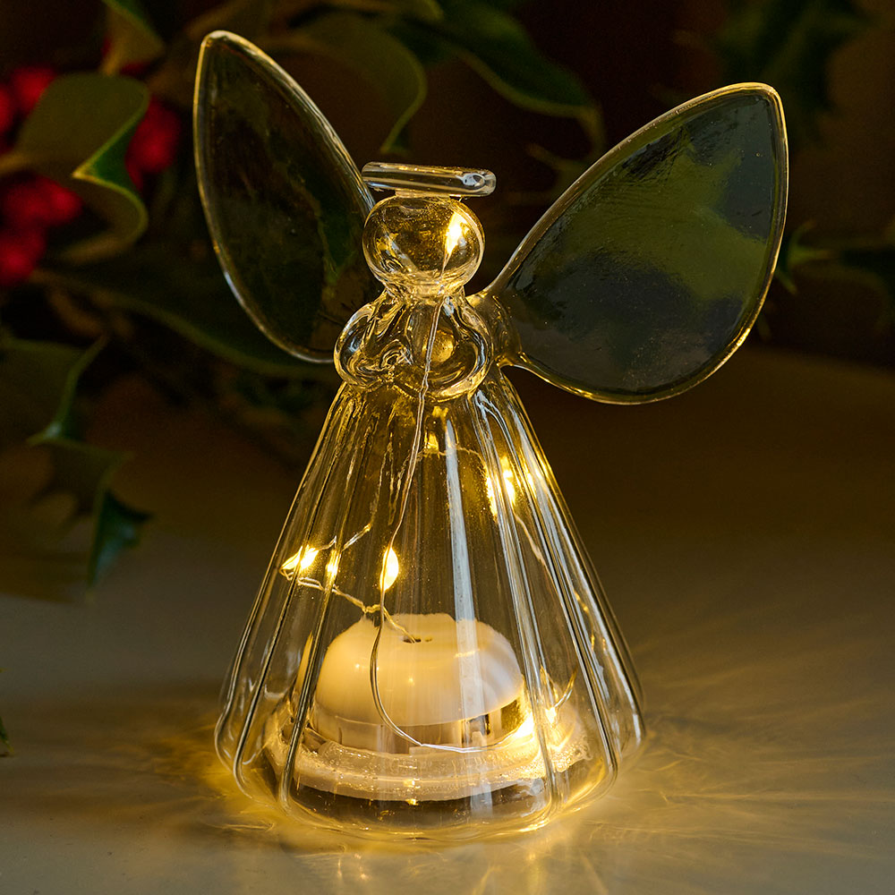 Iris Engel 14 cm, 10 LED, Klar