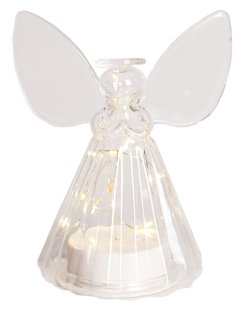 Iris Engel 14 cm, 10 LED, Klar