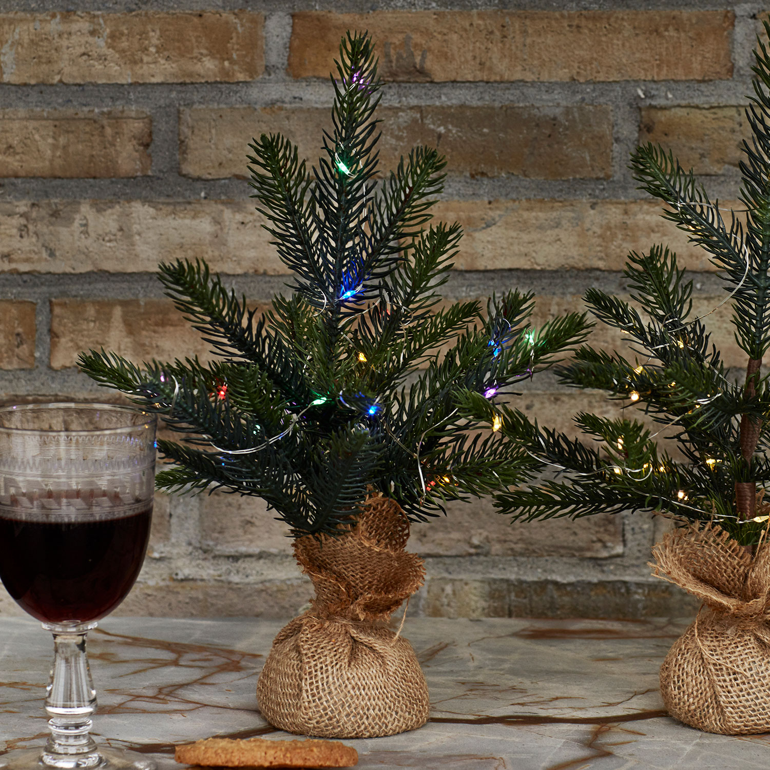 Bella Juletræ 30 cm - 20 LED, Multi farvet