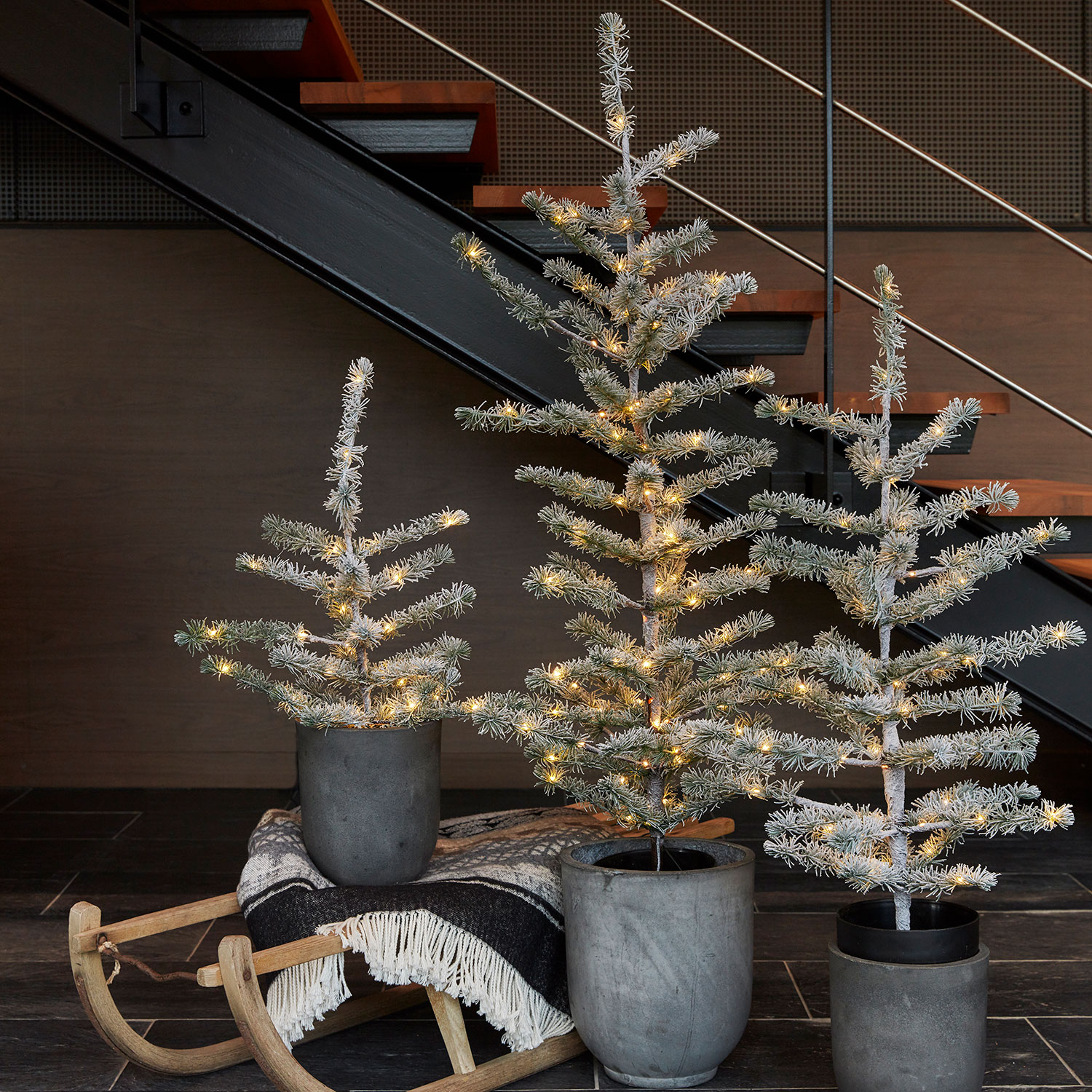 Alfred Træ, 1,2 m, Grøn/Sne - 100 LED