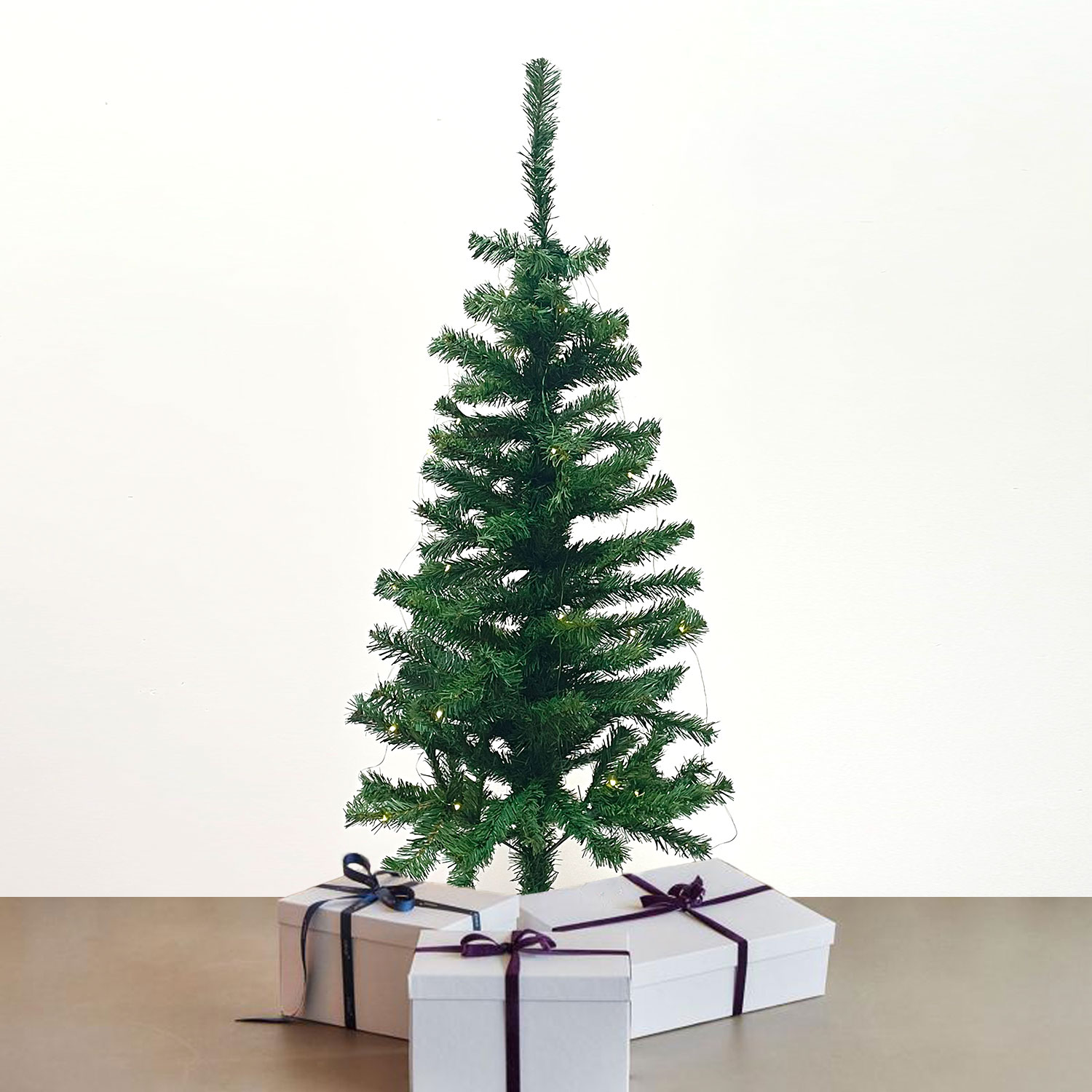 Happy Juletræ 1,2 m, Grøn - 60 LED