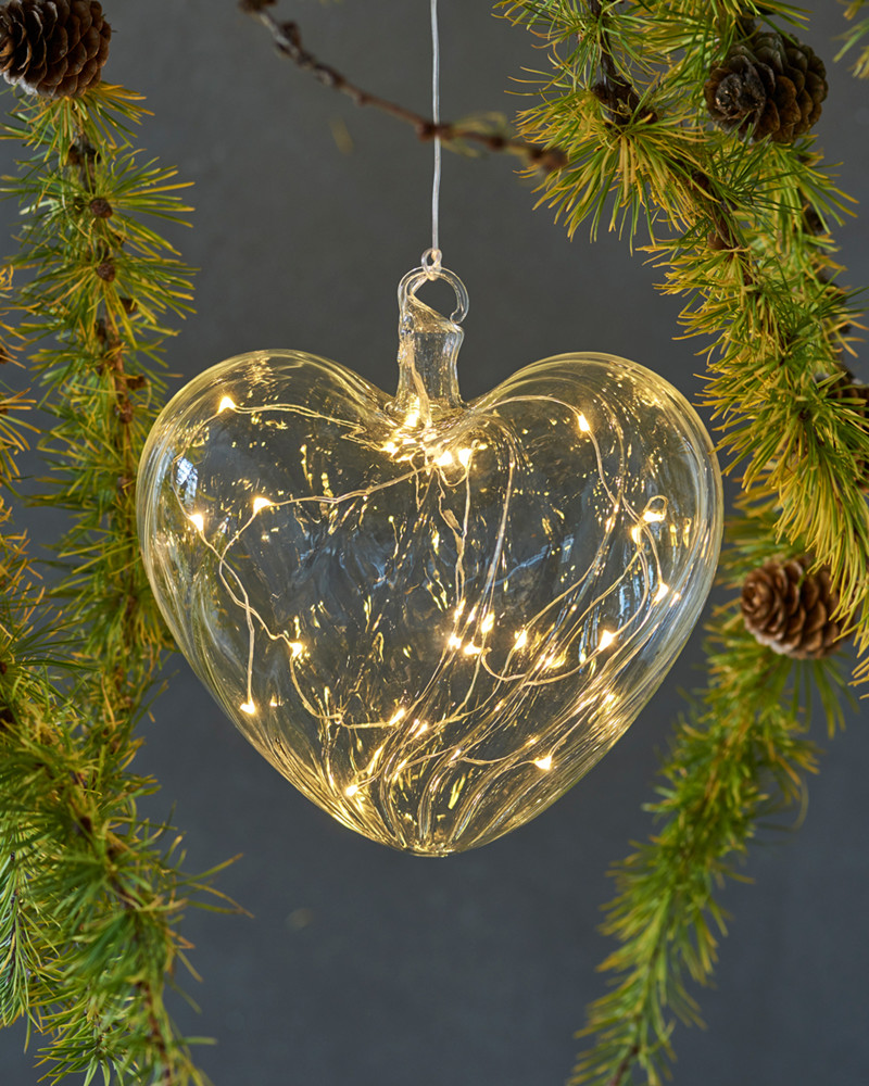 Wave Hjerte, Ø15 cm, Klar