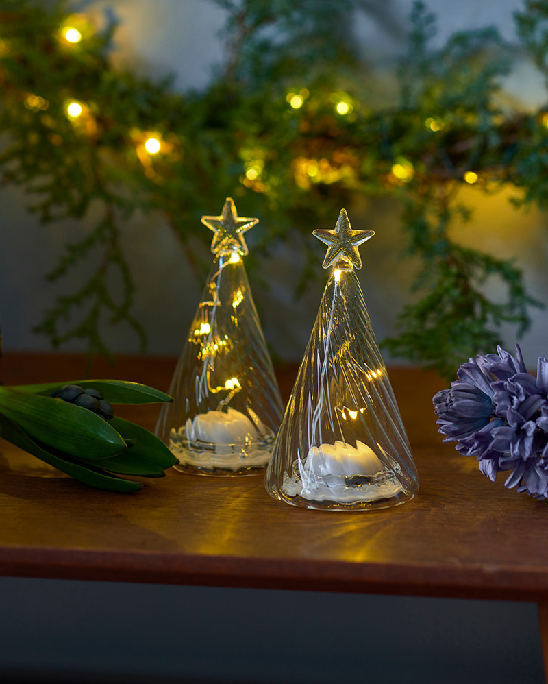 Wave Træ 2 stk. sæt, 11 cm, Klar