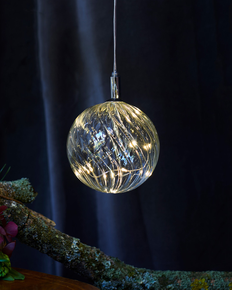 Wave Kugle, Ø10 cm, Klar