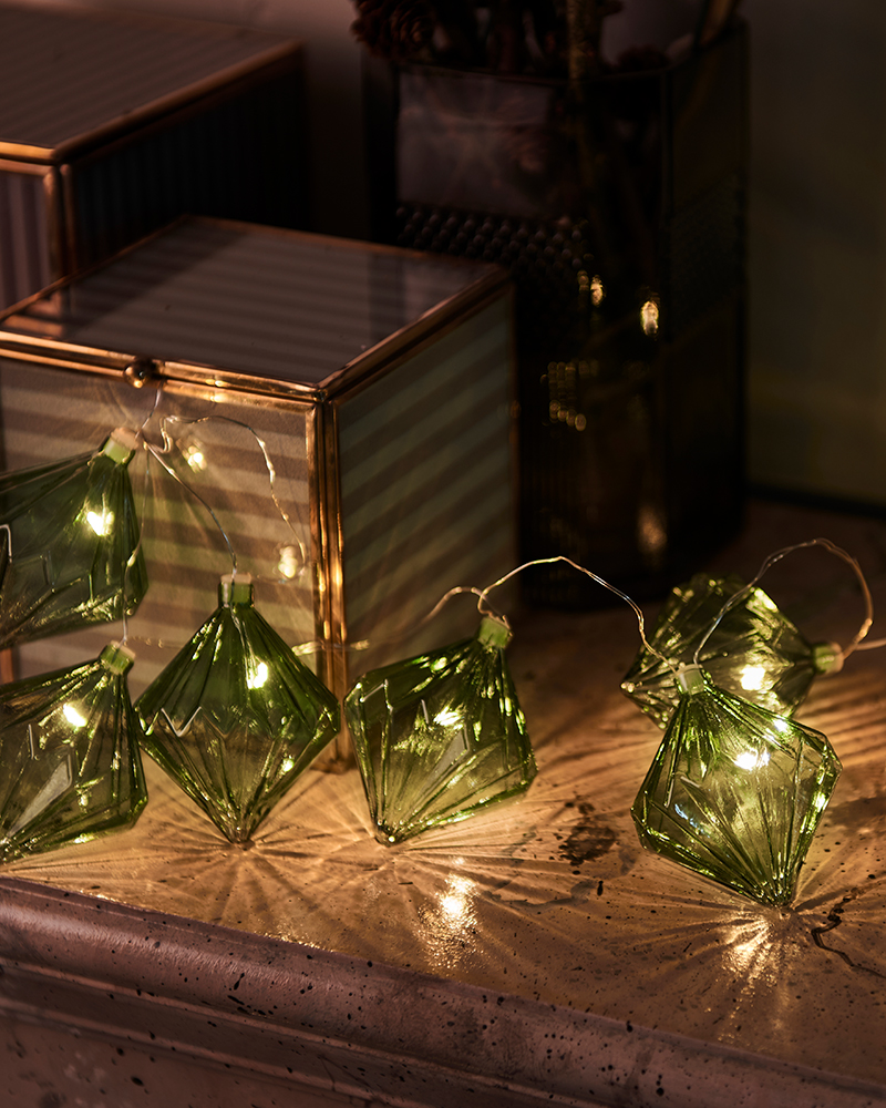 Nellie Guirlande 8 LED, Grøn