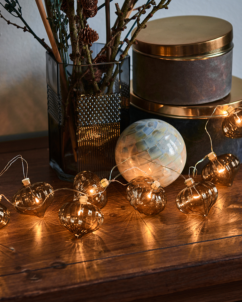 Millie Guirlande, 8 LED, Mørk eg