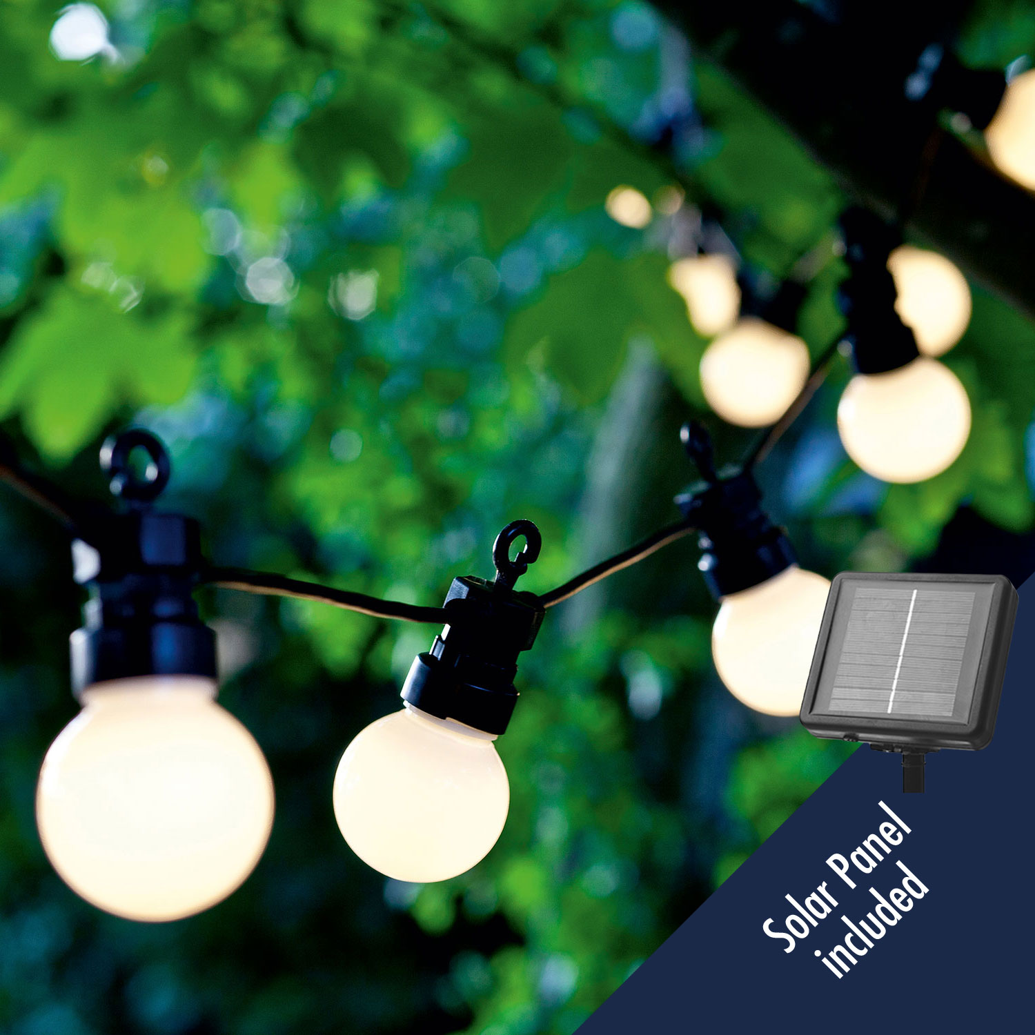 Lucas Solar Startsæt 10 LED, mat hvid