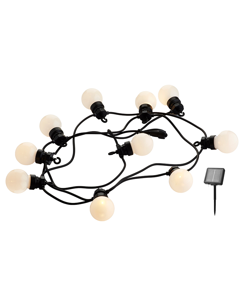 Lucas Solar Startsæt 10 LED, mat hvid