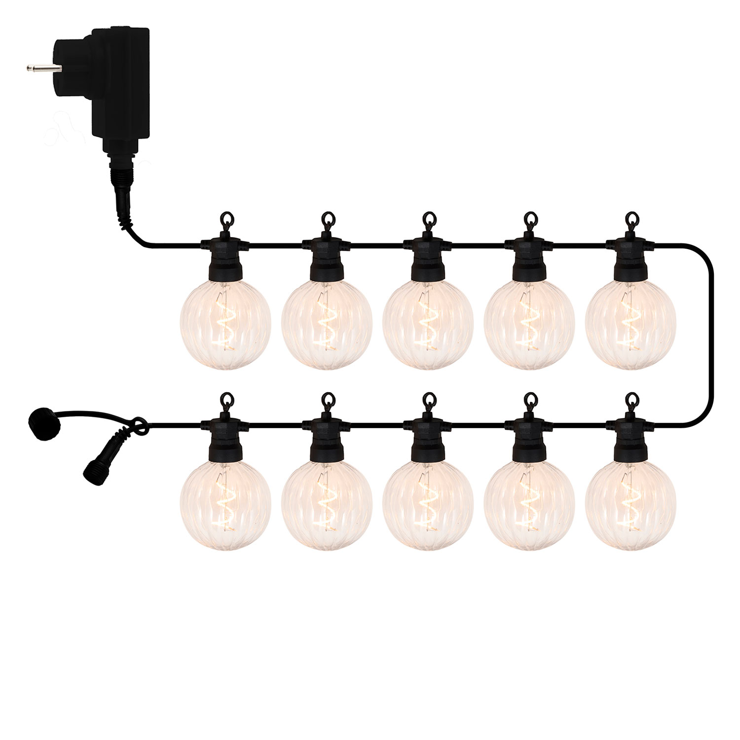 Luke Startsæt 10 LED, 5 m, Klar