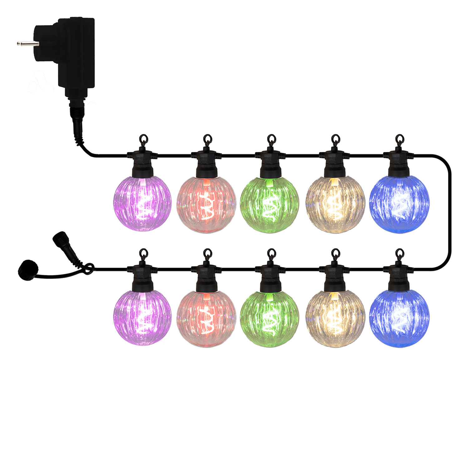 Luke Startsæt 10 LED, Multifarvet