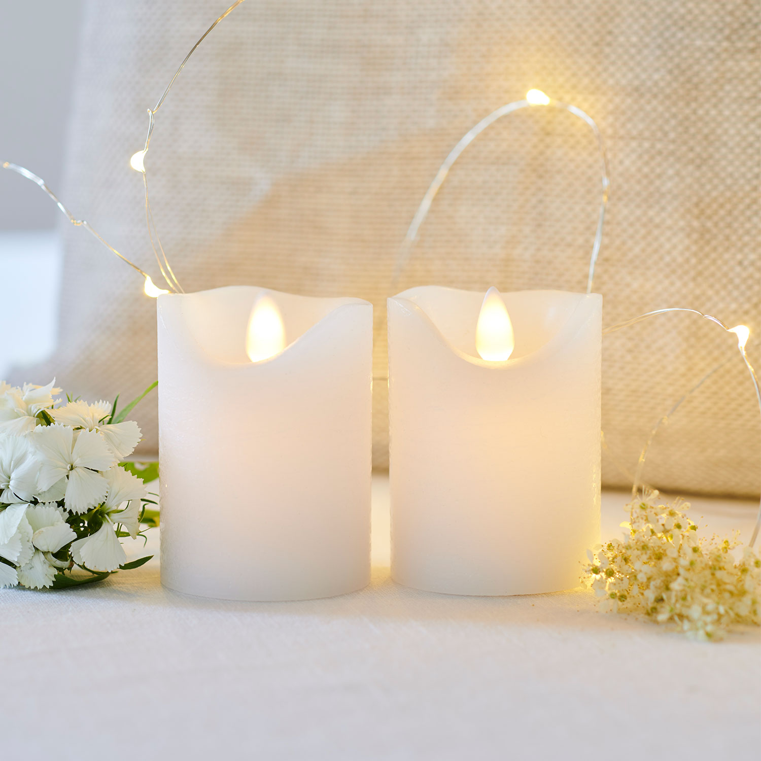 Sara Mini 2-pak Ø5 x 6,5 cm, Hvid