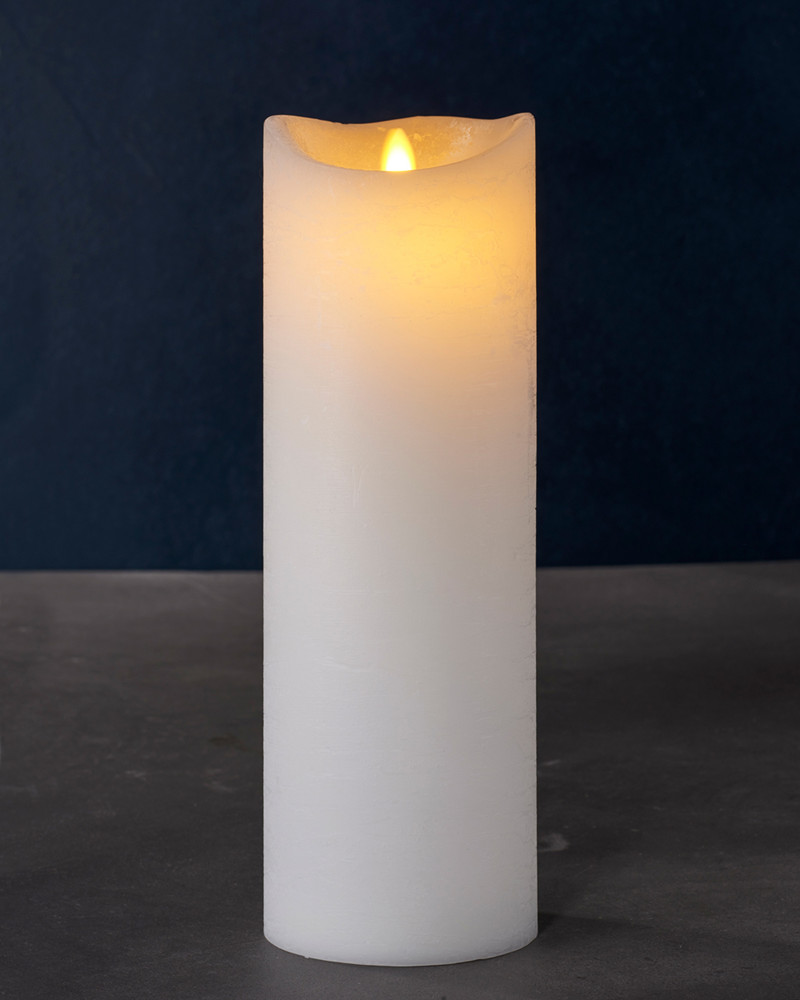 Sara Bloklys Ø10 x 30 cm, Hvid