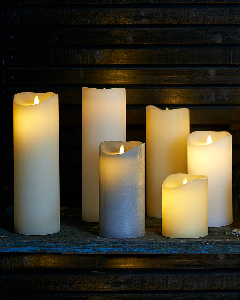 Sara Bloklys Ø10 x 30 cm, Hvid