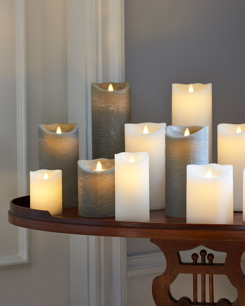 Sara Bloklys Ø7,5 x 10 cm, Hvid