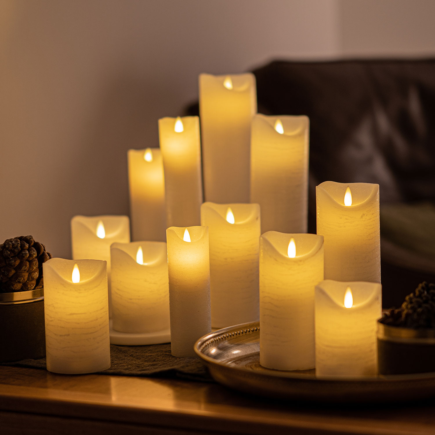 Sara Bloklys Ø7,5 x 25 cm, Hvid