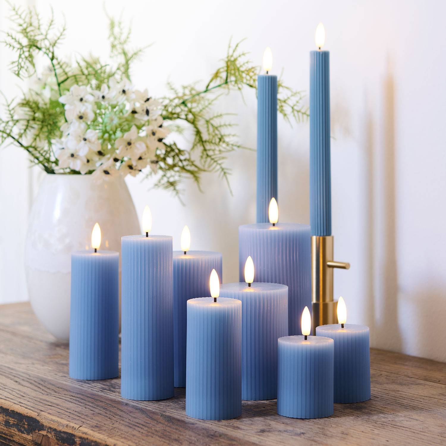 Smilla Genopladelige 3 stk. sæt, blå