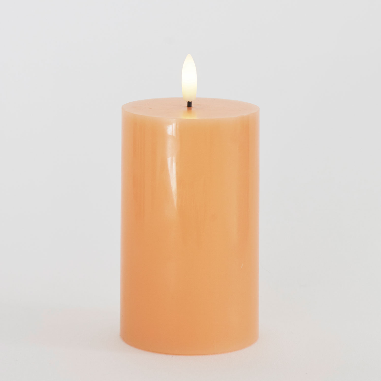 Sille Bloklys Ø7,5 x 12,5 cm, Peach