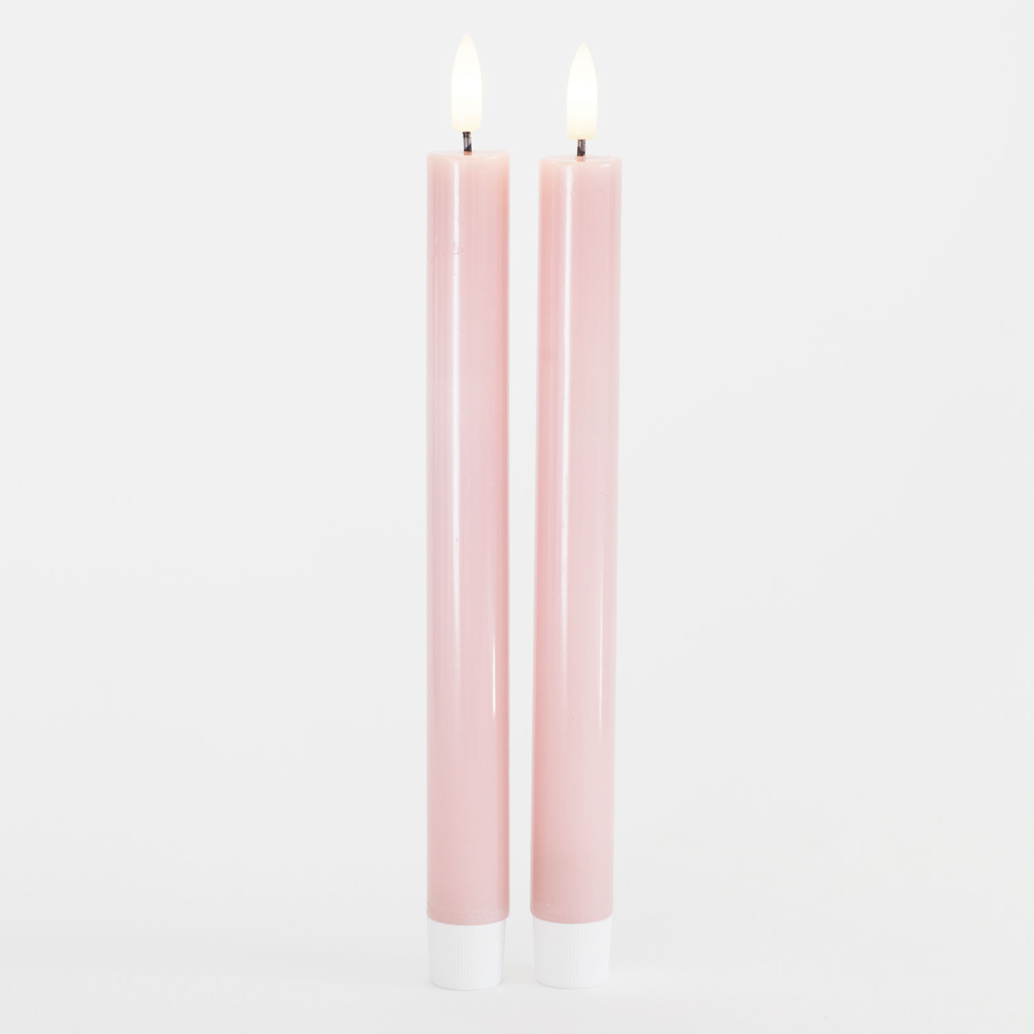 Sille Kronelys 2-pak, Ø2 x 25 cm, Light Pink