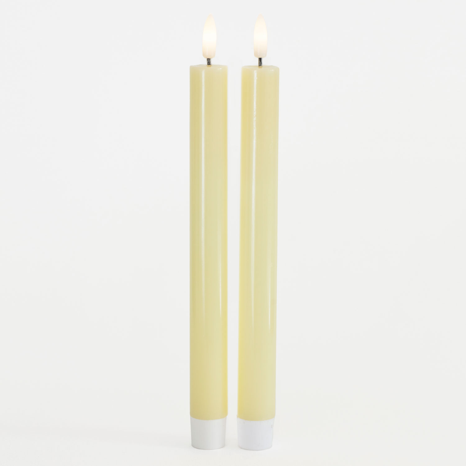 Sille Kronelys 2-pak, Ø2 x 25 cm, Pale Yellow