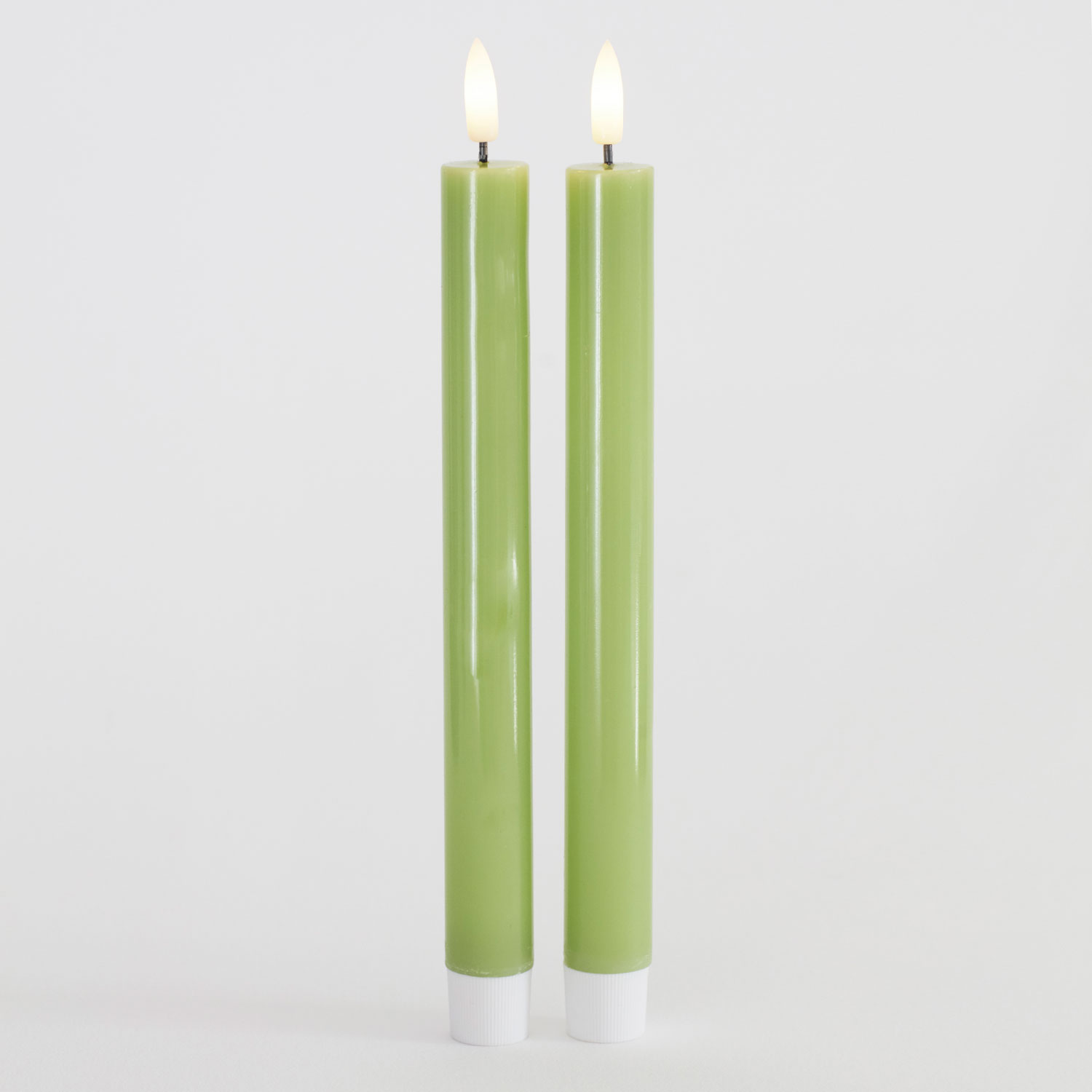 Sille Kronelys 2-pak, Ø2 x 25 cm, Spring Green