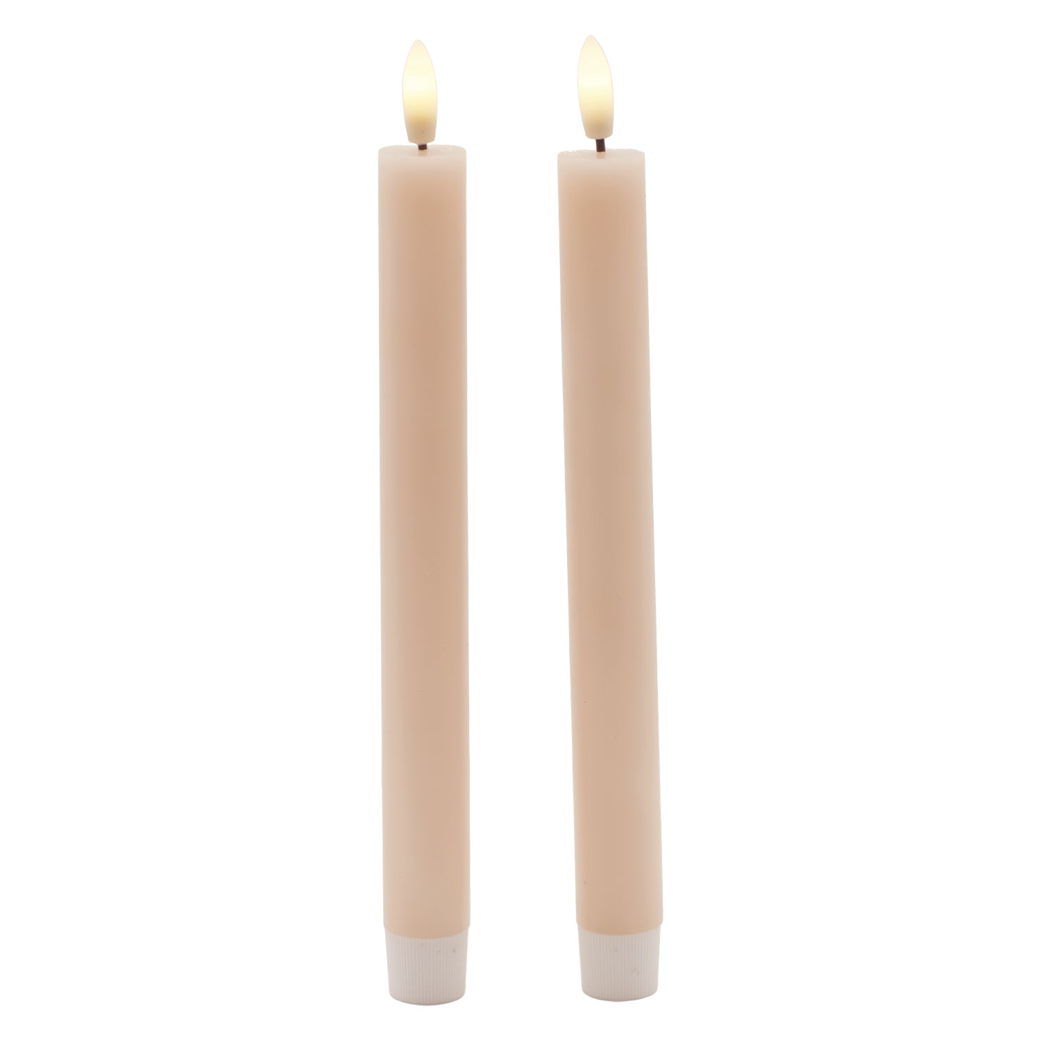 Sille Kronelys 2-pak, Ø2 x 25 cm, Dusty Peach