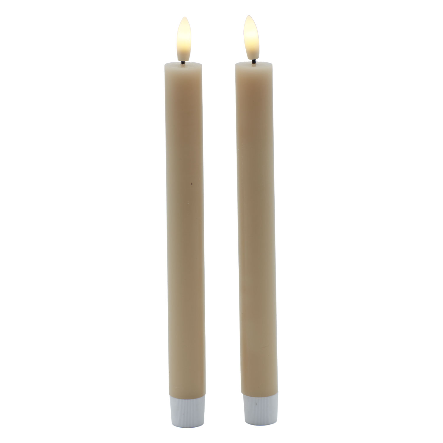 Sille Kronelys 2-pak, Ø2 x 25 cm, Light Caramel