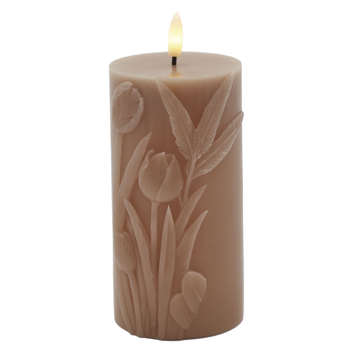 Tulisa Bloklys Ø7,8 x 15 cm, Caramel