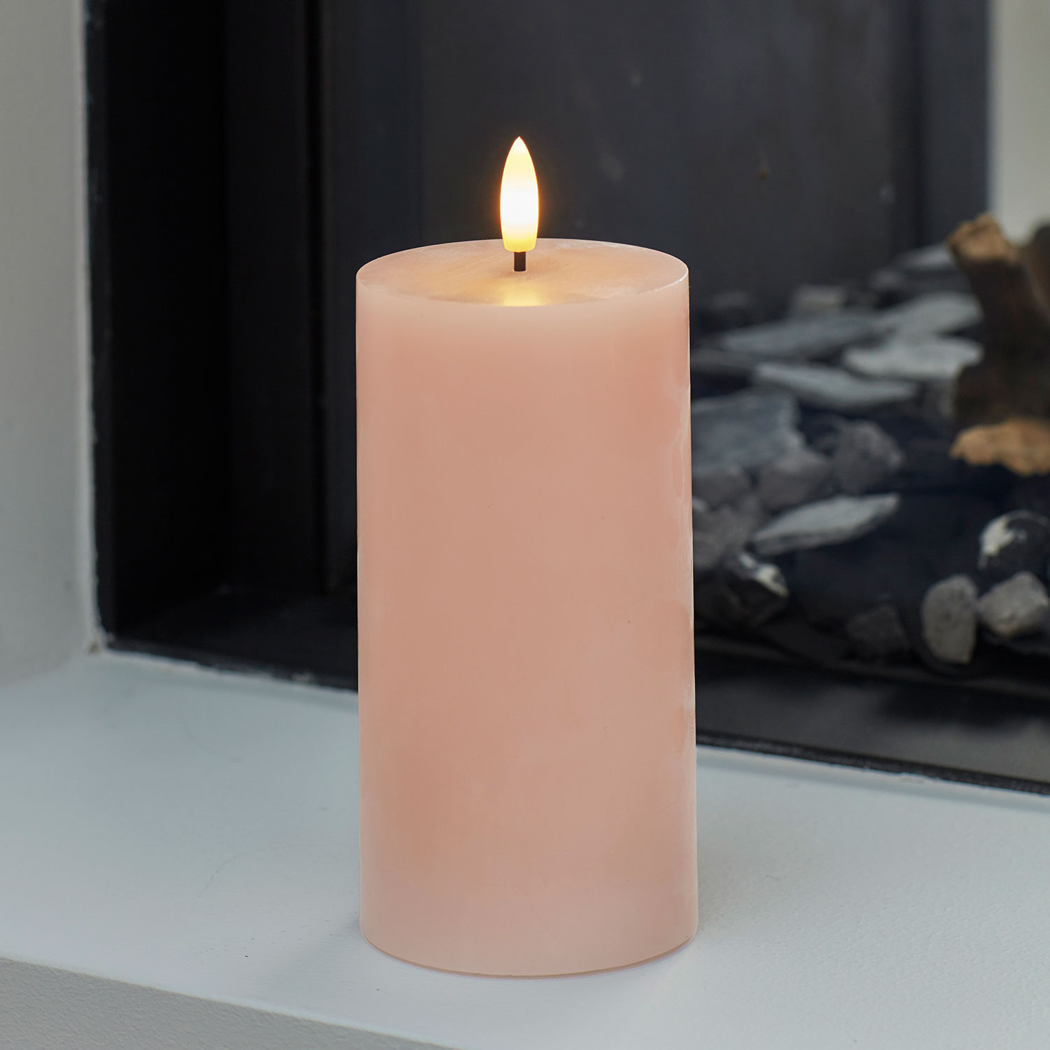 Sille Bloklys Ø7,5 x 15 cm, Dusty Peach