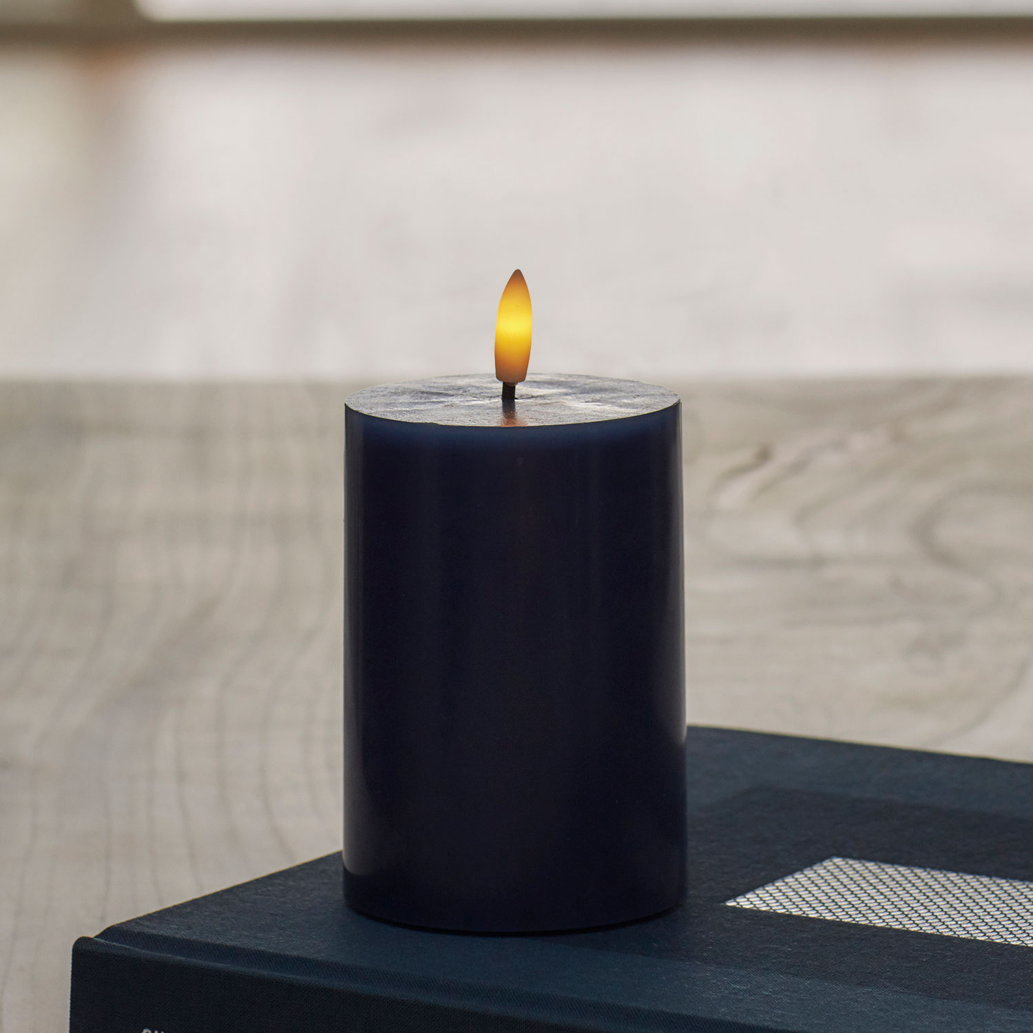 Sille Bloklys Ø7,5 x 10 cm, Deep Ocean