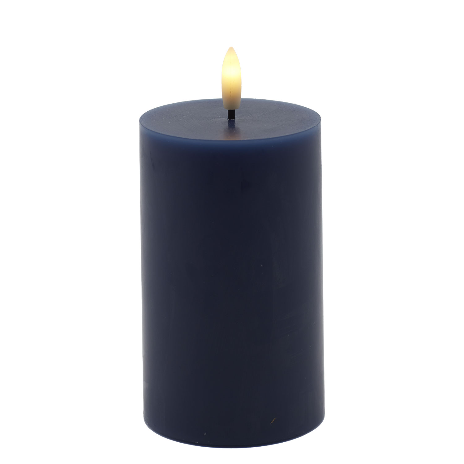 Sille Bloklys Ø7,5 x 12,5 cm, Deep Ocean