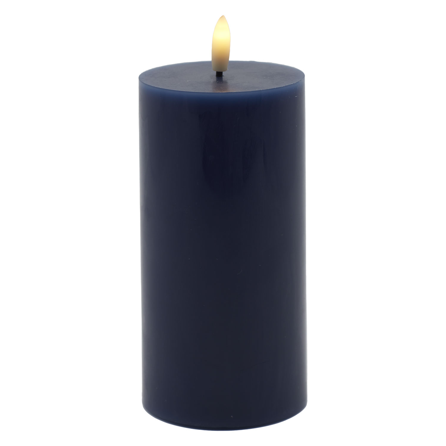 Sille Bloklys Ø7,5 x 15 cm, Deep Ocean