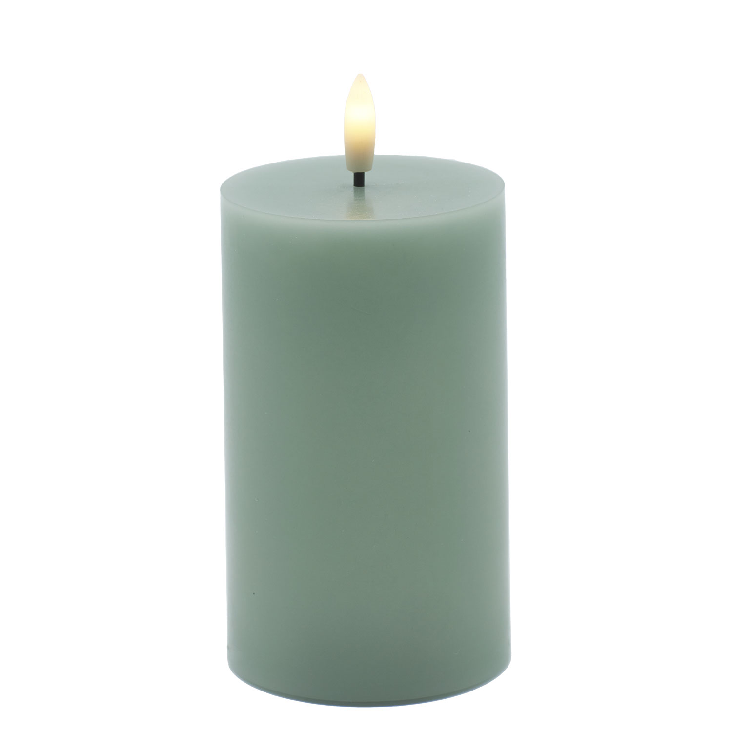 Sille Bloklys Ø7,5 x 12,5 cm, Sandy Green