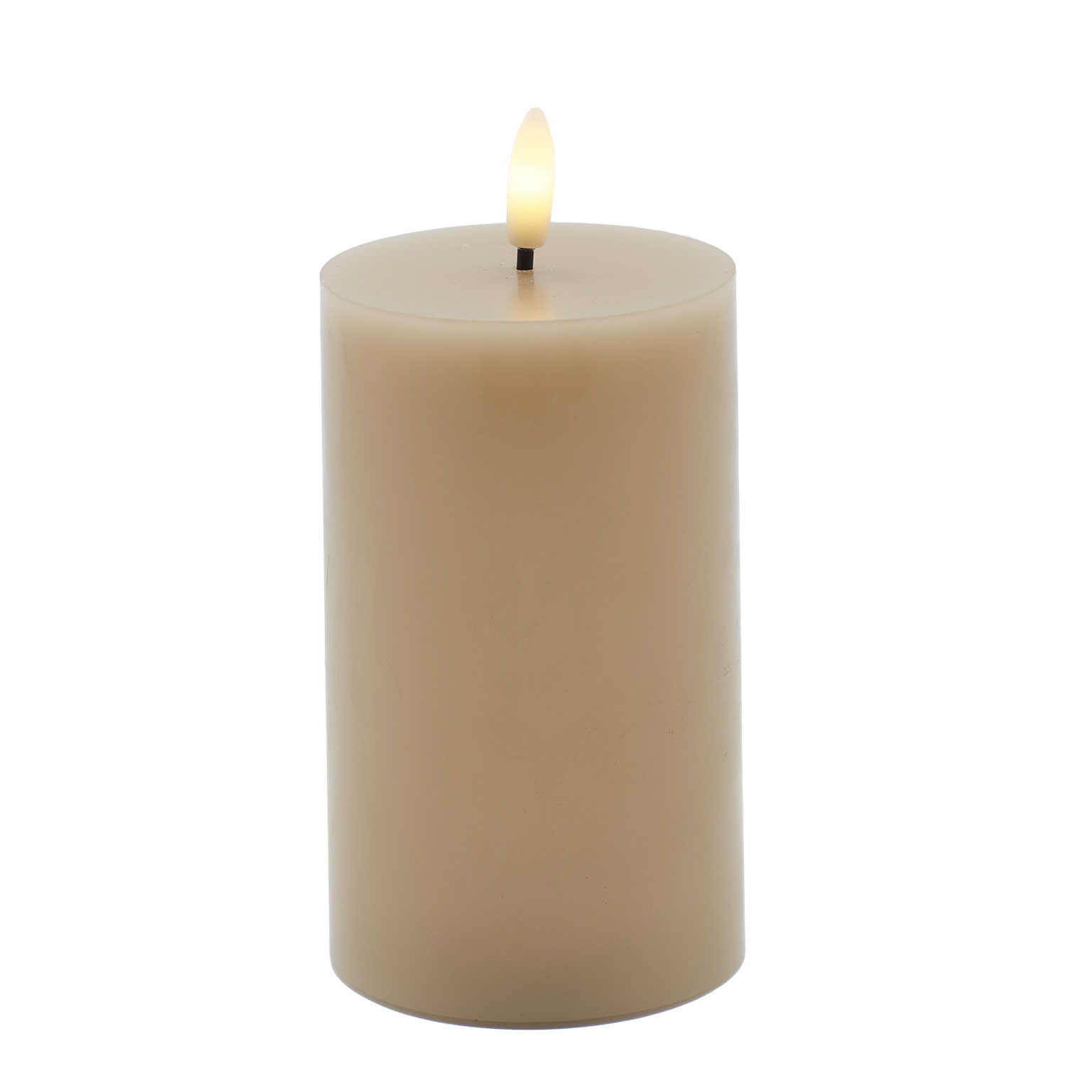 Sille Bloklys Ø7,5 x 12,5 cm, Light Caramel