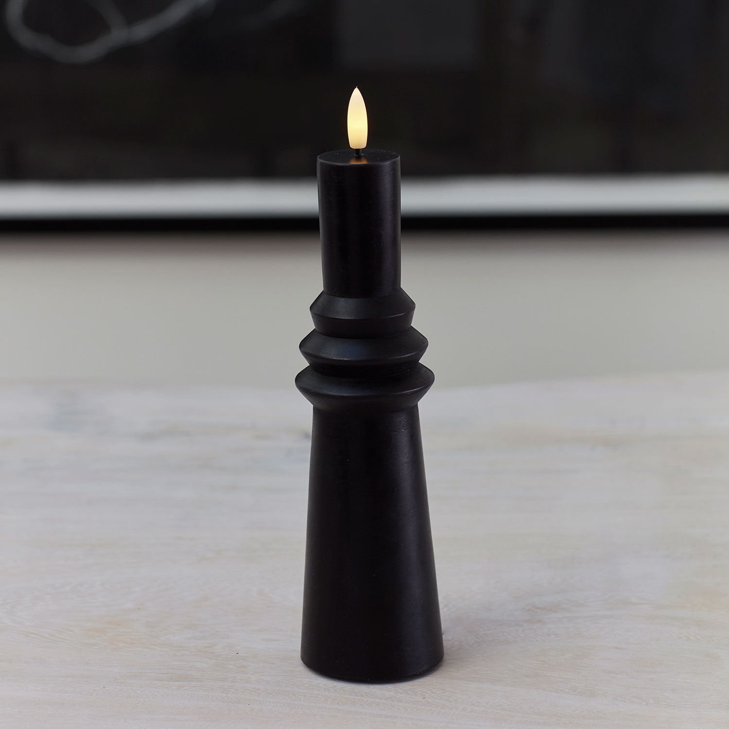 Nordisk Skulptur, Sille Ringet Ø6 x 22 cm, Sort