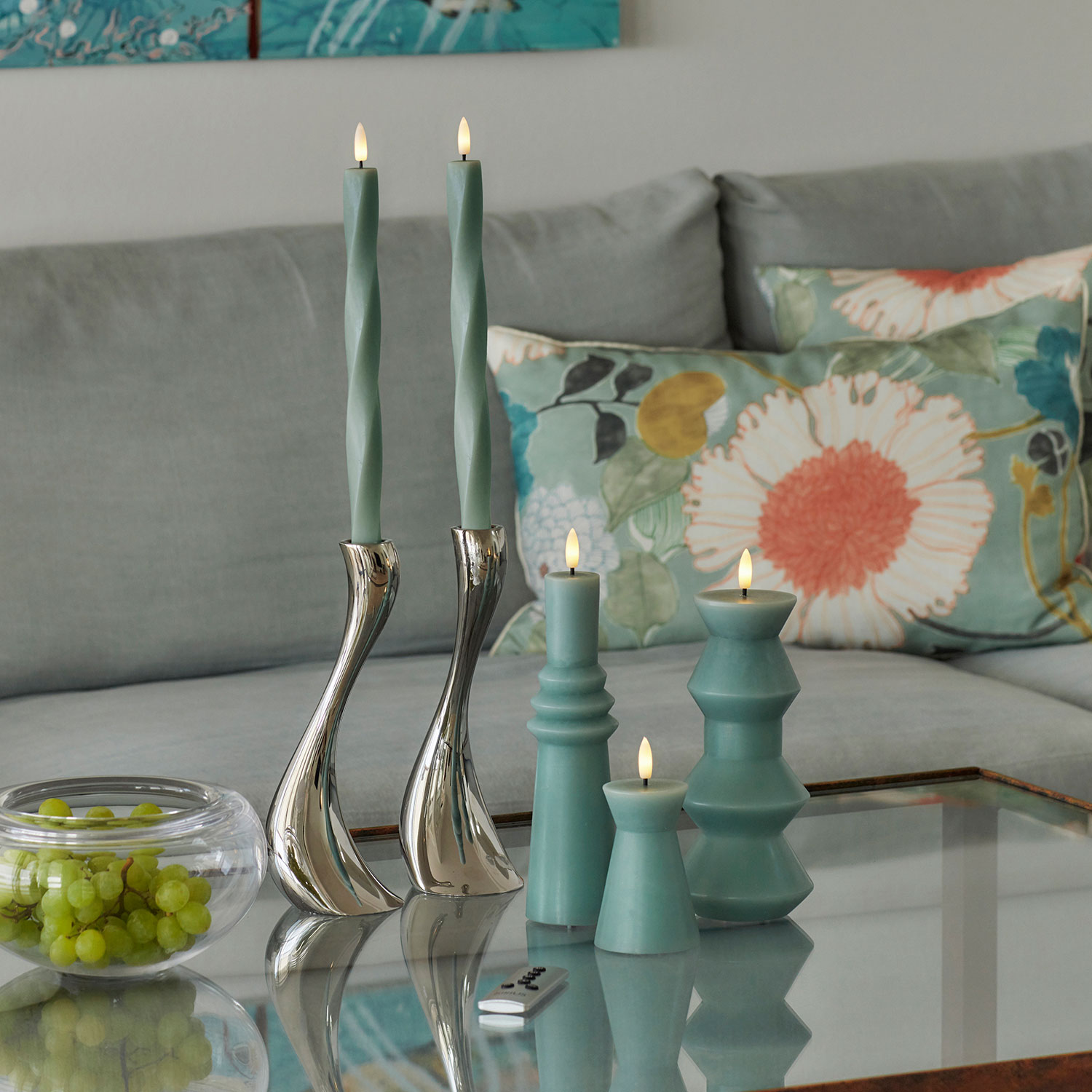 Nordisk Skulptur, Sille Kegle Ø6,5 x 10 cm, Sandy Green