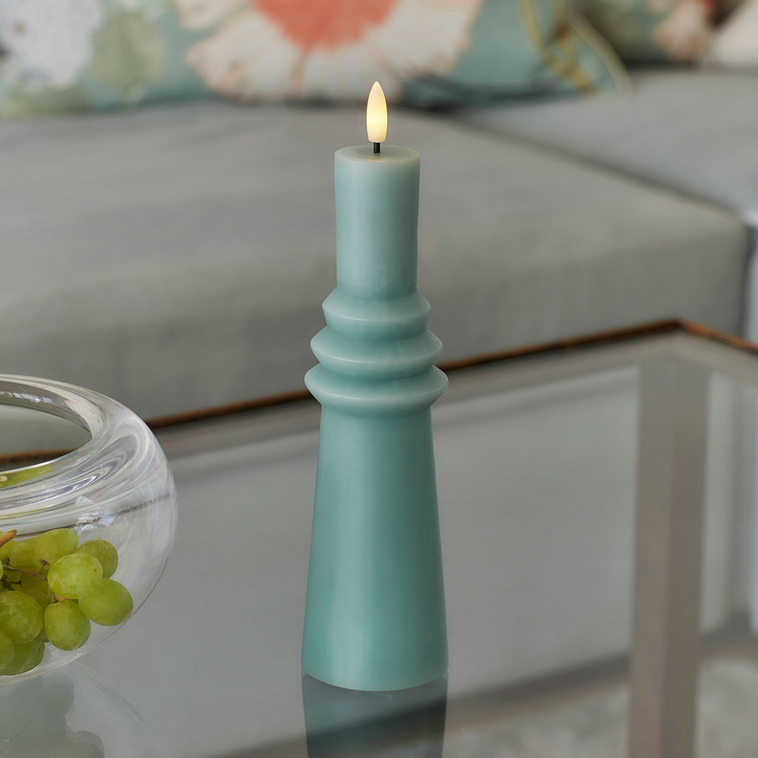 Nordisk Skulptur, Sille Ringet Ø6 x 22 cm, Sandy Green