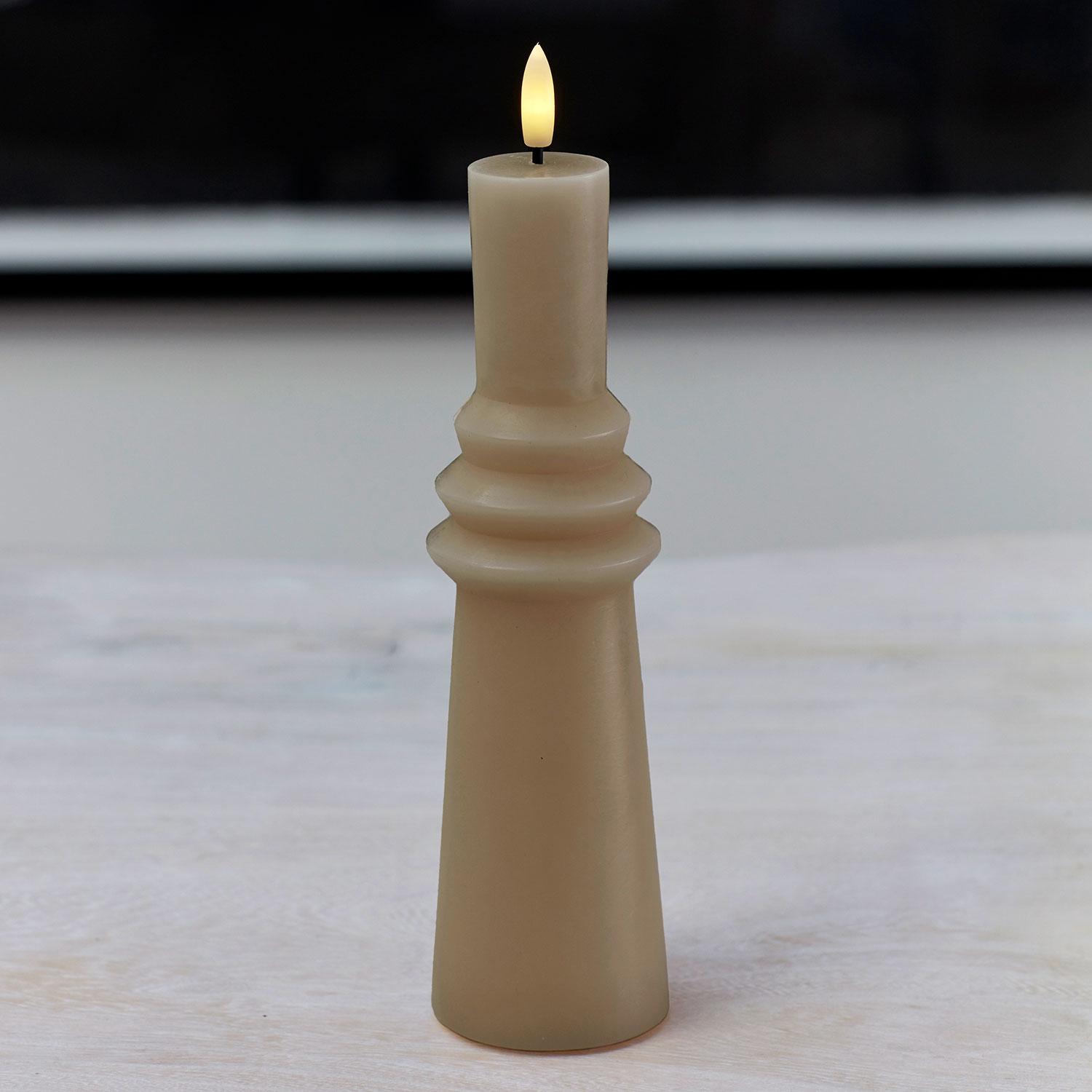 Nordisk Skulptur, Sille Ringet Ø6 x 22 cm,  Light Caramel