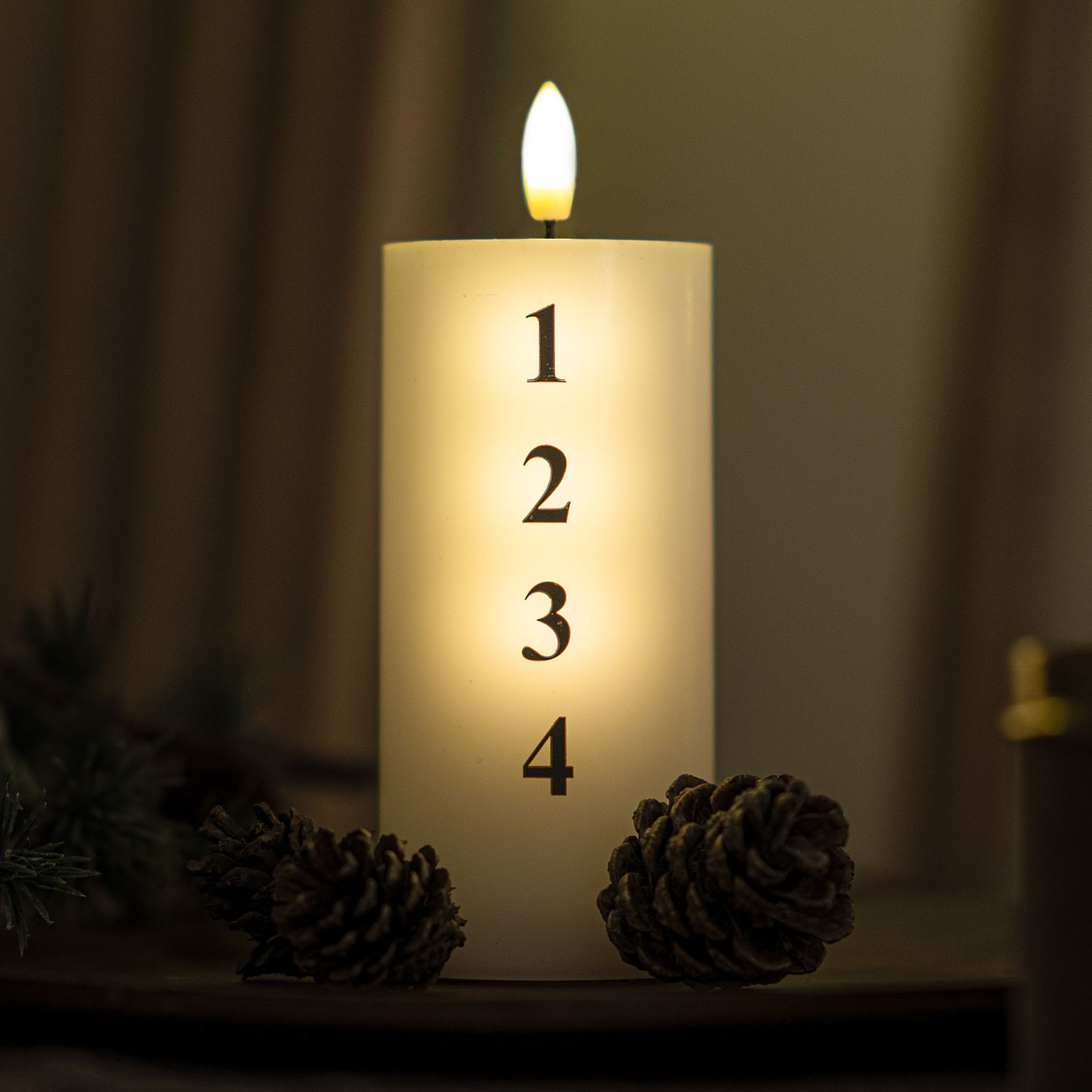 Sille Advent 15 cm, Hvid/Sort
