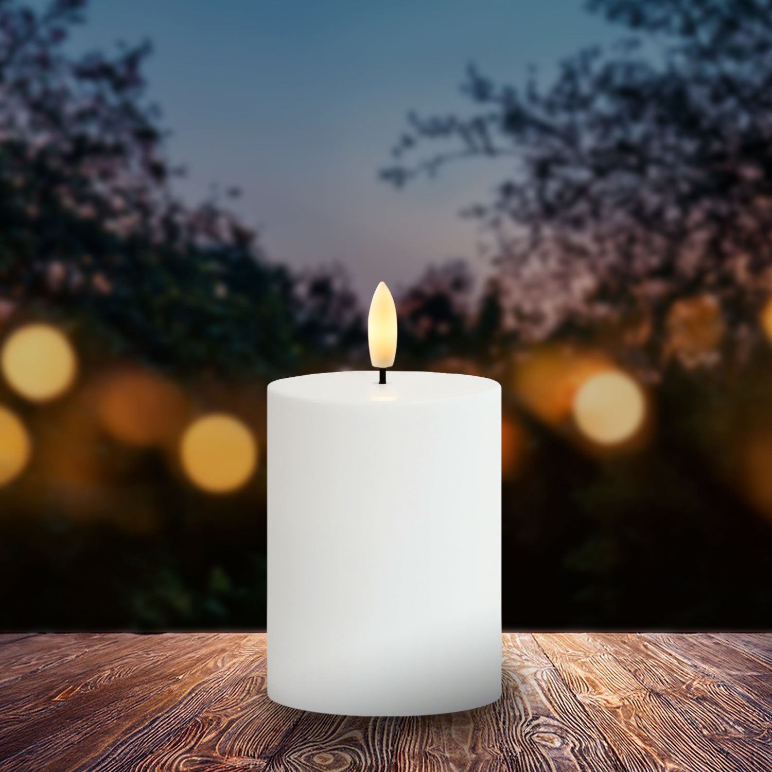 Sille Solar Ø7,5 x 10 cm, Hvid