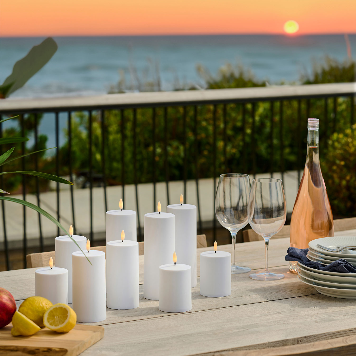 Sille Solar Ø7,5 x 15 cm, Hvid