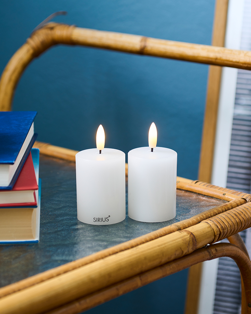 Sille Mini 2-pak, Ø5 x 6,5 cm, Hvid