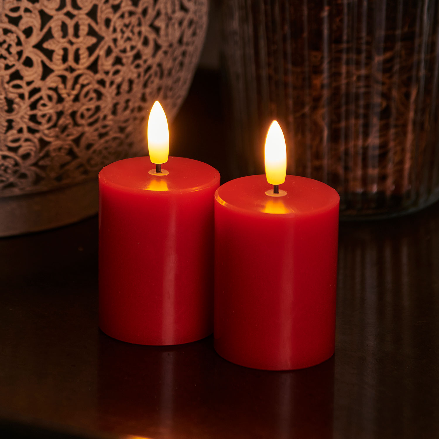 Sille Mini 2-pak, Ø5 x 6,5 cm, Rød