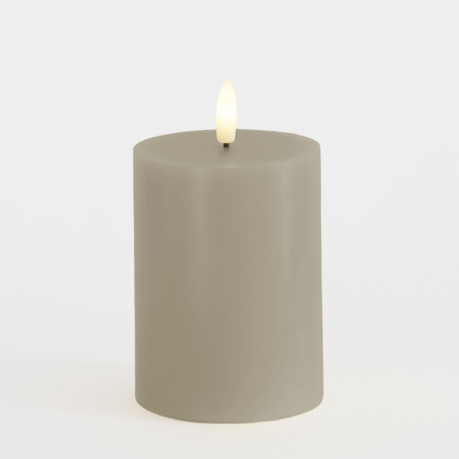 Sille Bloklys Ø7,5 x 10 cm, Warm Grey