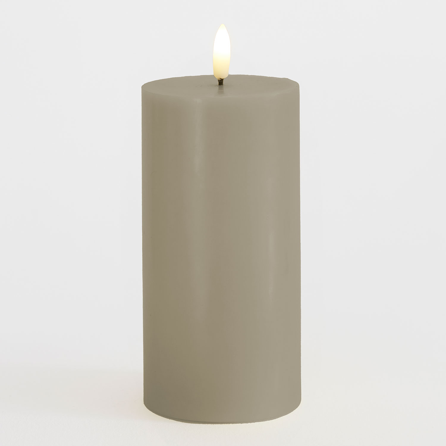 Sille Bloklys Ø7,5 x 15 cm, Warm Grey