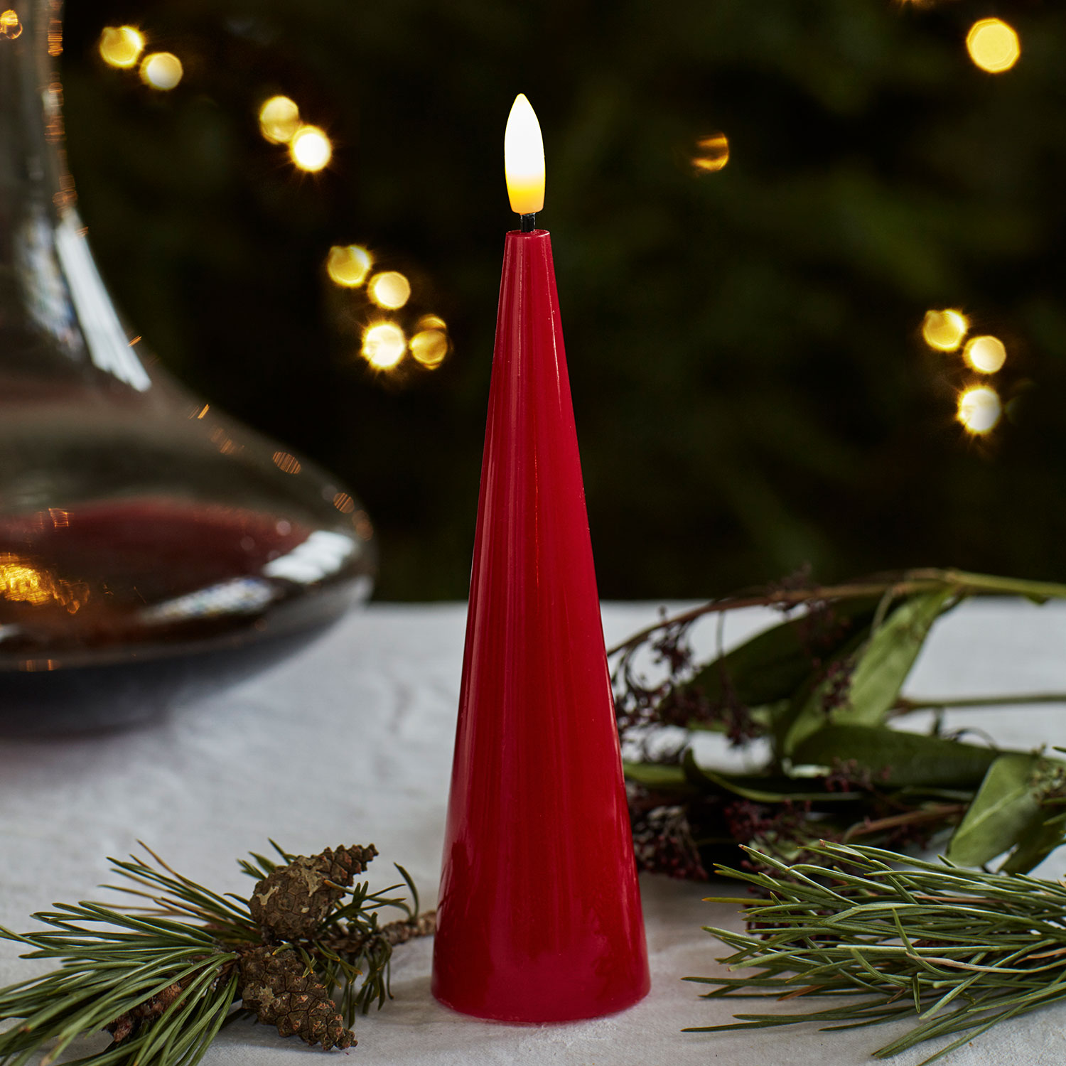 Sille Lak Kegle - Ø4,8 x 17 cm, Rød
