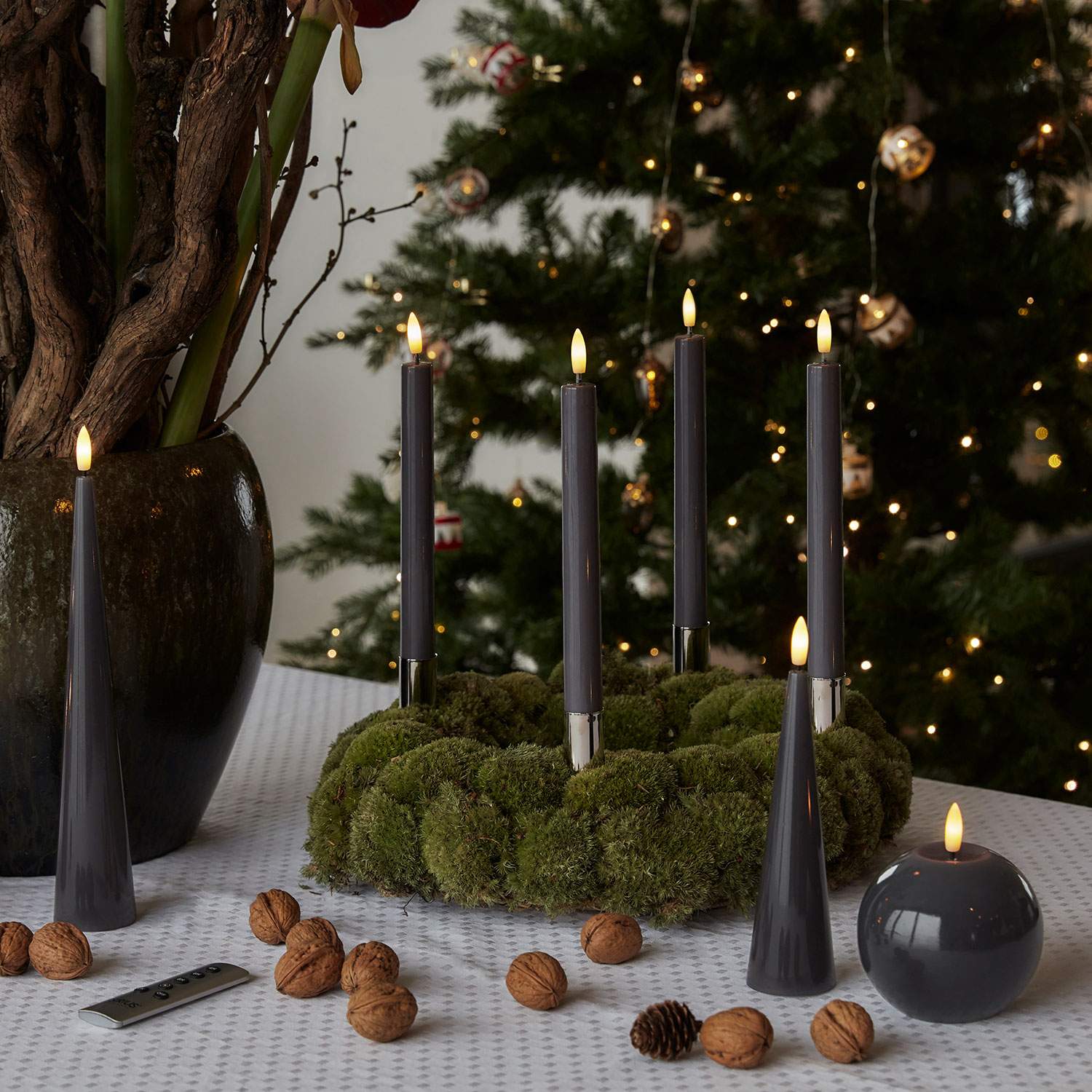 Sille Lak Kugle - Ø10 x 9 cm, Stone Gray