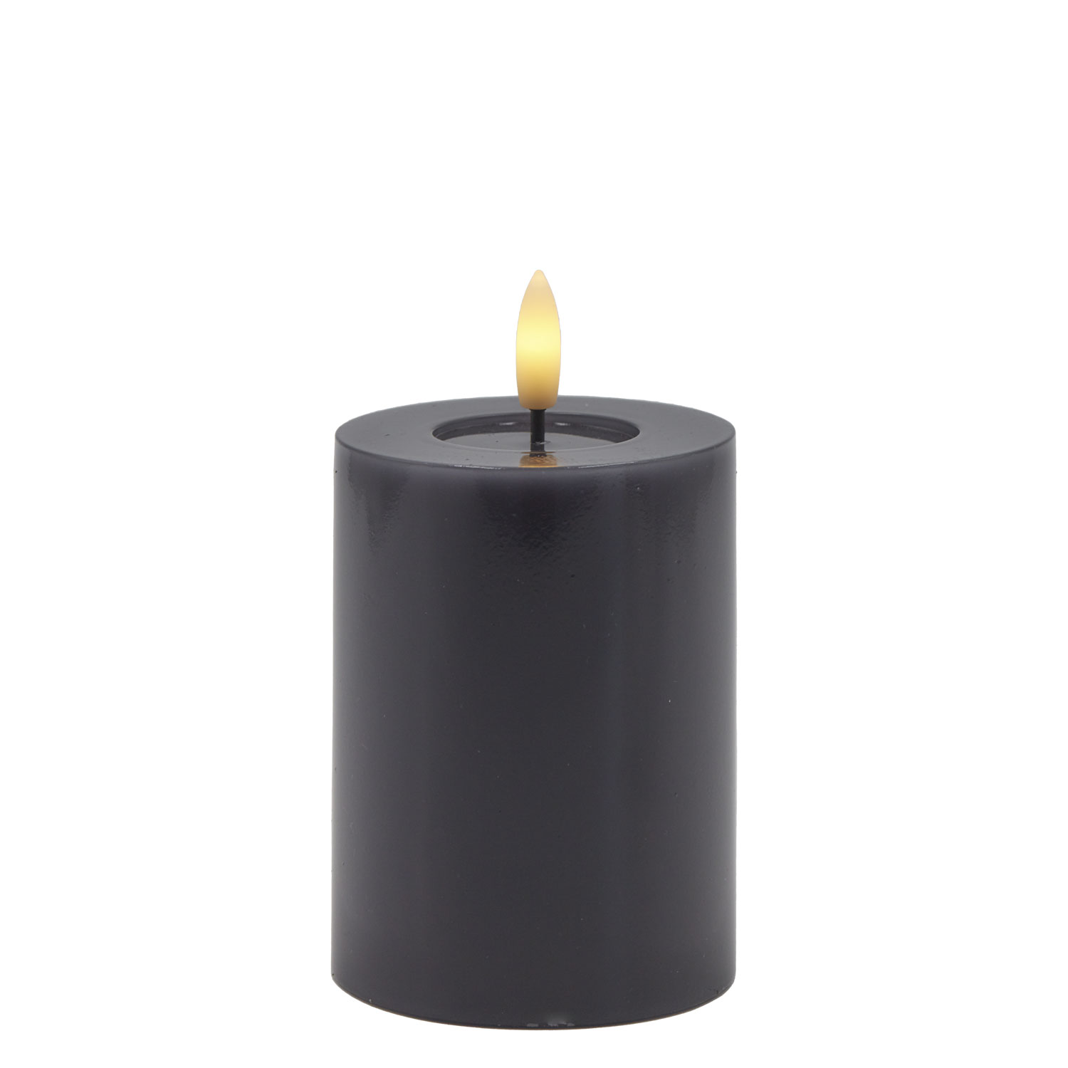 Sille Lak Bloklys - Ø7,5 x 10 cm, Stone Gray